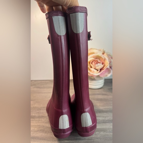 Hunter Wellington Girls Original Tall violet rainboots big girls 3 - Picture 4 of 7